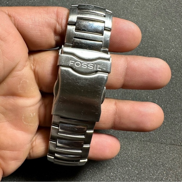 Fossil Blue Mens Quartz Day Date Watch Working With New Battery AM3848 WR100M - Picture 5 of 11